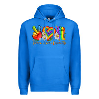 True Royal peace love equality Premium Hoodie - texasbilliewilder