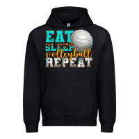 Black eat sleep volleyball repeat Urban Hoodie - texasbilliewilder