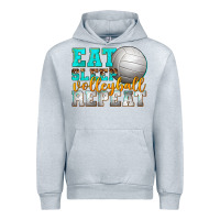 Heather Grey eat sleep volleyball repeat Urban Hoodie - texasbilliewilder