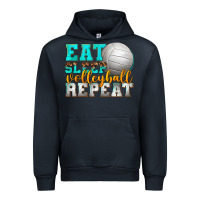 Navy eat sleep volleyball repeat Urban Hoodie - texasbilliewilder