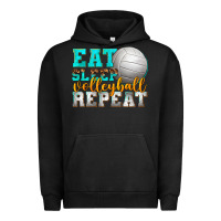 Pigment Black eat sleep volleyball repeat Urban Hoodie - texasbilliewilder