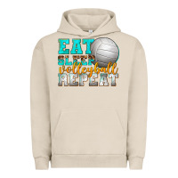 Pigment French Oak eat sleep volleyball repeat Urban Hoodie - texasbilliewilder