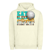 Pigment Pistachio eat sleep volleyball repeat Urban Hoodie - texasbilliewilder