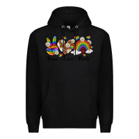 Black peace love pride Premium Hoodie - texasbilliewilder