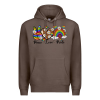 Coffee peace love pride Premium Hoodie - texasbilliewilder
