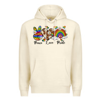 Sandshell peace love pride Premium Hoodie - texasbilliewilder