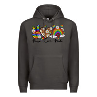 Smoke peace love pride Premium Hoodie - texasbilliewilder