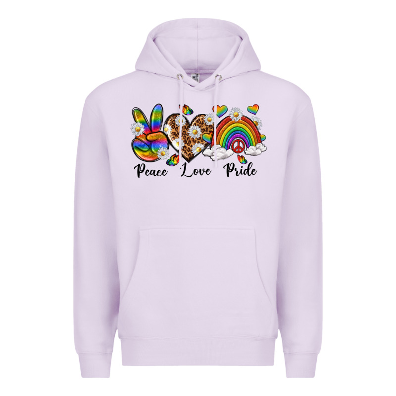 Peace Love Pride Premium Hoodie by texasbilliewilder | Teevron