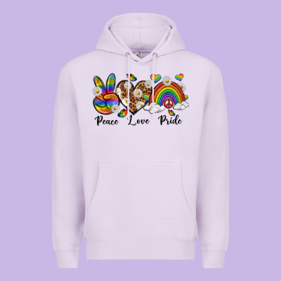 Peace Love Pride Premium Hoodie Designed By Texasbilliewilder