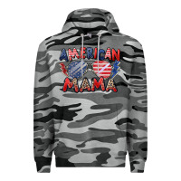 Slate Camo American mama Premium Hoodie - Zillion Design Studio