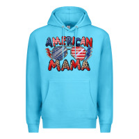 Ocean Blue American mama Premium Hoodie - Zillion Design Studio