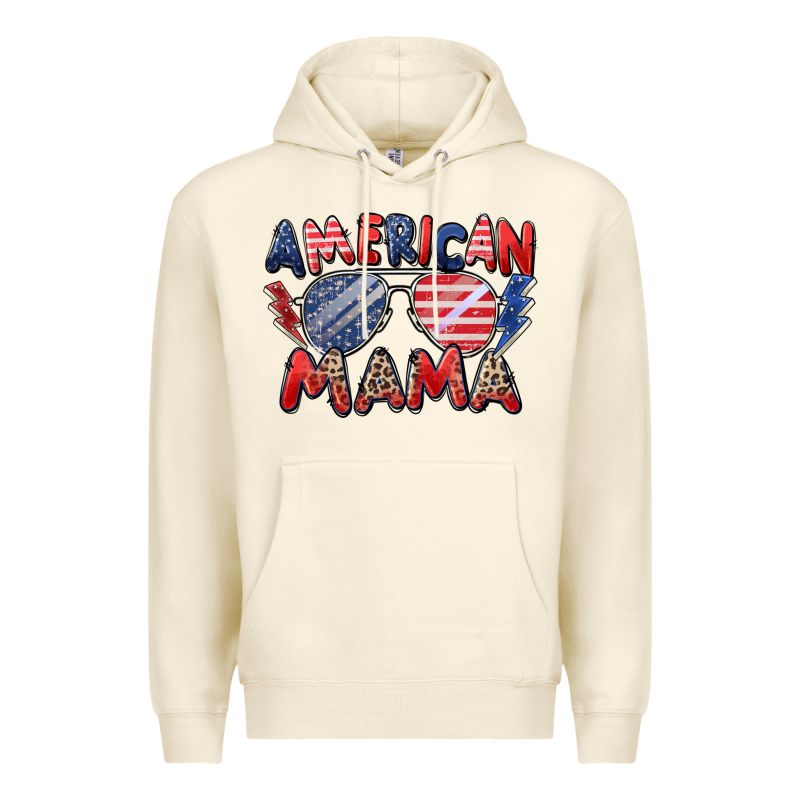 American Mama Premium Hoodie by Zillion Design Studio | Teevron