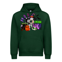 Forest Green Moo I Mean Boo Baby Cow Urban Hoodie - RanaPortraitStore