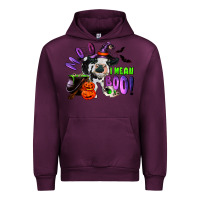 Mauve Wine Moo I Mean Boo Baby Cow Urban Hoodie - RanaPortraitStore