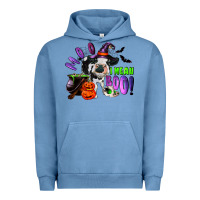 Pigment Pebble Blue Moo I Mean Boo Baby Cow Urban Hoodie - RanaPortraitStore
