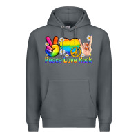 Rock peace love rock pride Premium Hoodie - texasbilliewilder