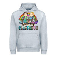 Heather Grey the future of the world is in my classroom Urban Hoodie - Zillion Design Studio