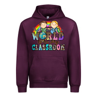 Mauve Wine the future of the world is in my classroom Urban Hoodie - Zillion Design Studio