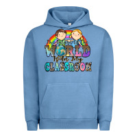 Pigment Pebble Blue the future of the world is in my classroom Urban Hoodie - Zillion Design Studio