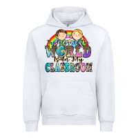 White the future of the world is in my classroom Urban Hoodie - Zillion Design Studio