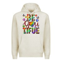 Oatmeal Heather pride be you tiful Premium Hoodie - texasbilliewilder