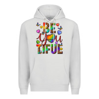Dove Grey pride be you tiful Premium Hoodie - texasbilliewilder