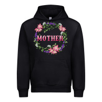 Black Mother With Floral Wreath Urban Hoodie - RanaPortraitStore