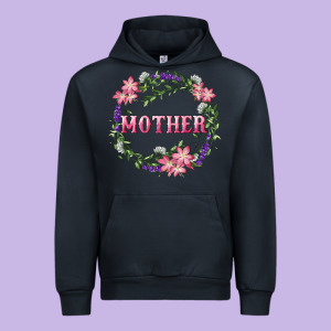 Mother With Floral Wreath Urban Hoodie Designed By Ranaportraitstore