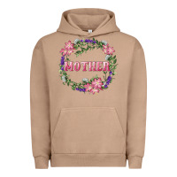 Pigment Burro Mother With Floral Wreath Urban Hoodie - RanaPortraitStore