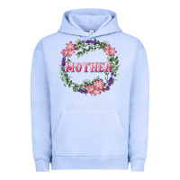 Pigment Grape Ice Mother With Floral Wreath Urban Hoodie - RanaPortraitStore