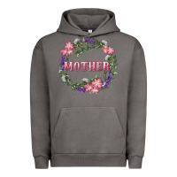 Pigment Tornado Mother With Floral Wreath Urban Hoodie - RanaPortraitStore