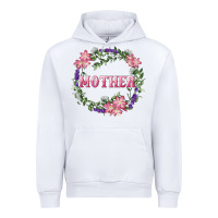 White Mother With Floral Wreath Urban Hoodie - RanaPortraitStore