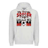 Dove Grey my favorite soccer player calls me mom Premium Hoodie - Zillion Design Studio