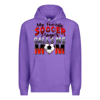 Purple my favorite soccer player calls me mom Premium Hoodie - Zillion Design Studio
