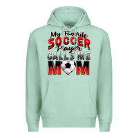 Seafoam my favorite soccer player calls me mom Premium Hoodie - Zillion Design Studio