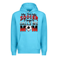 Ocean Blue my favorite soccer player calls me mom Premium Hoodie - Zillion Design Studio