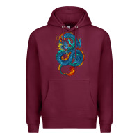 Burgundy Blue dragon Premium Hoodie - RanaPortraitStore