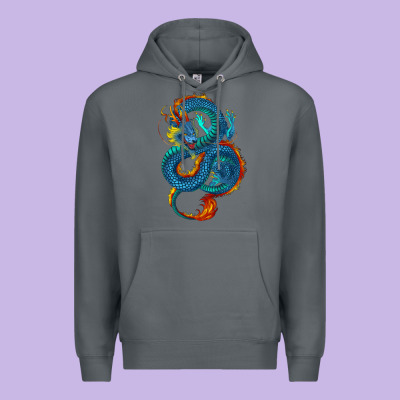 Blue Dragon Premium Hoodie Designed By Ranaportraitstore