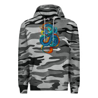 Slate Camo Blue dragon Premium Hoodie - RanaPortraitStore