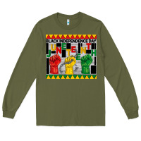 Army Green black independence day juneteenth tumbler Long Sleeve Tee - BarkalooDesign