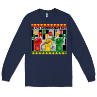 Navy black independence day juneteenth tumbler Long Sleeve Tee - BarkalooDesign