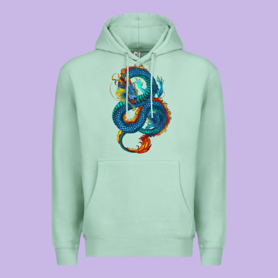 Blue Dragon Premium Hoodie Designed By Ranaportraitstore