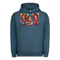 Pigment Midnight Navy football gnome with element Urban Hoodie - texasbilliewilder