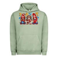 Pigment Oil Green football gnome with element Urban Hoodie - texasbilliewilder