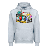 Heather Grey teachers change the world Urban Hoodie - Zillion Design Studio