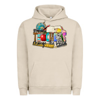 Pigment French Oak teachers change the world Urban Hoodie - Zillion Design Studio