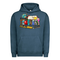Pigment Midnight Navy teachers change the world Urban Hoodie - Zillion Design Studio