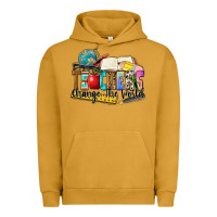 Pigment Peanut Butter teachers change the world Urban Hoodie - Zillion Design Studio