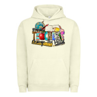 Pigment Pistachio teachers change the world Urban Hoodie - Zillion Design Studio