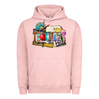 Pigment Salmon teachers change the world Urban Hoodie - Zillion Design Studio